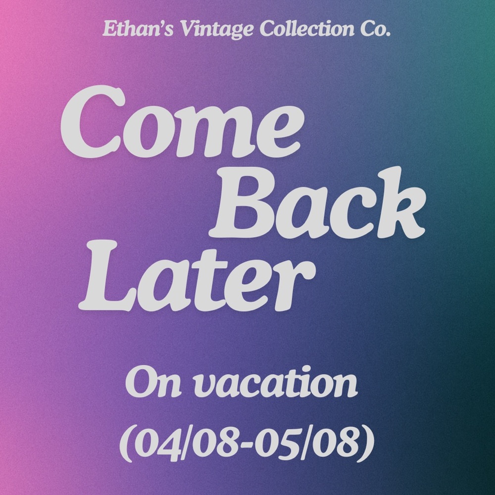 Come Back Later Gradient Poster - Pink to Teal